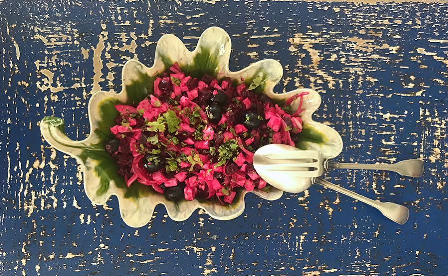 Ensalada de remolacha y queso de Burgos