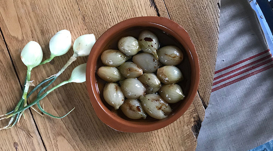 Cebollitas confitadas