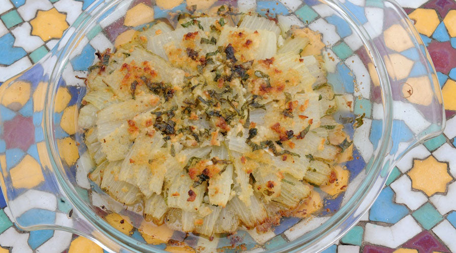 Pencas de Acelgas doradas con ajo y perejil