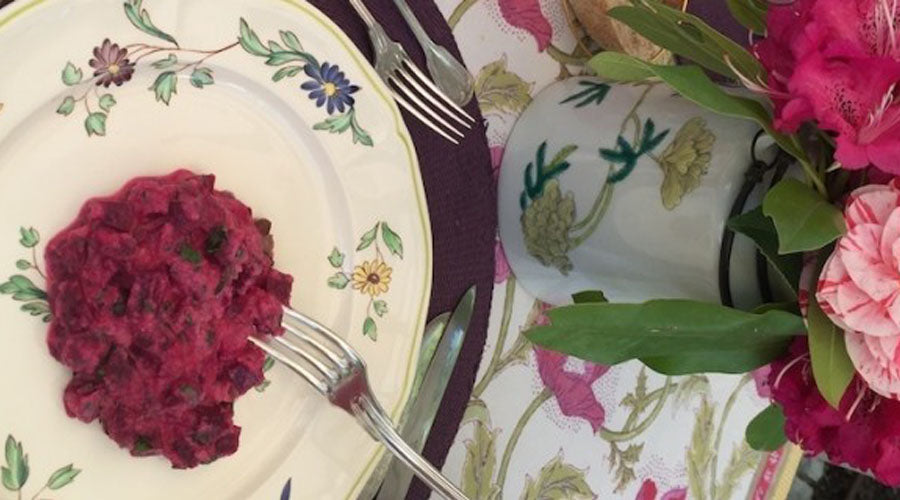 Remolacha con salsa de atún