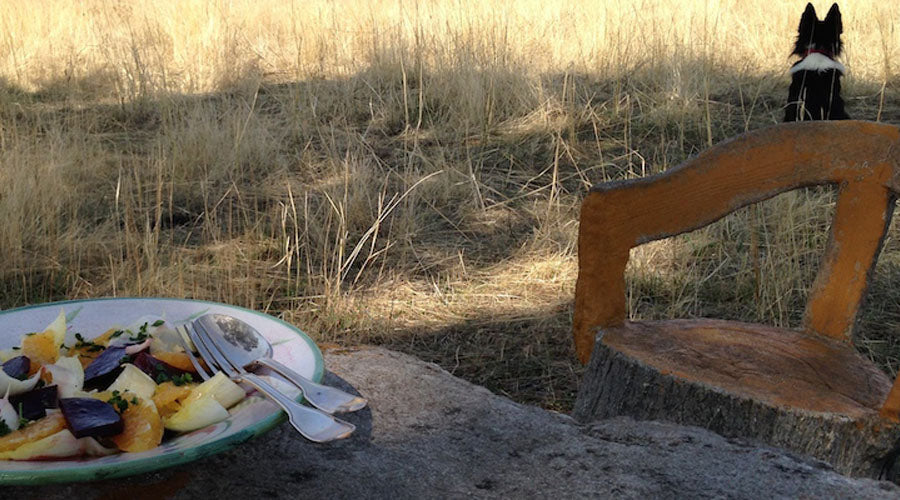 Ensalada de remolacha con naranja y aceitunas negras