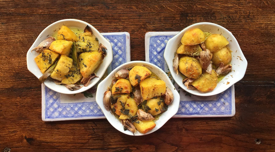 Patatas asadas Jamie Oliver, en tres versiones