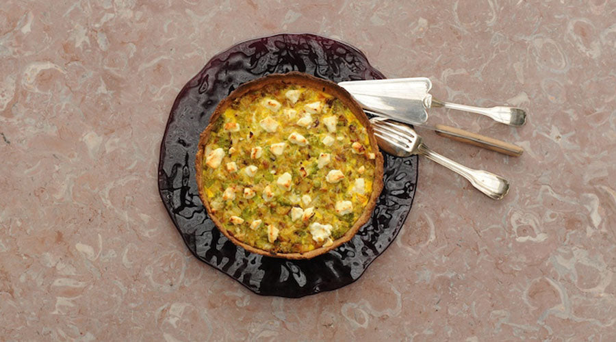 Tartaleta de romanesco y puerros