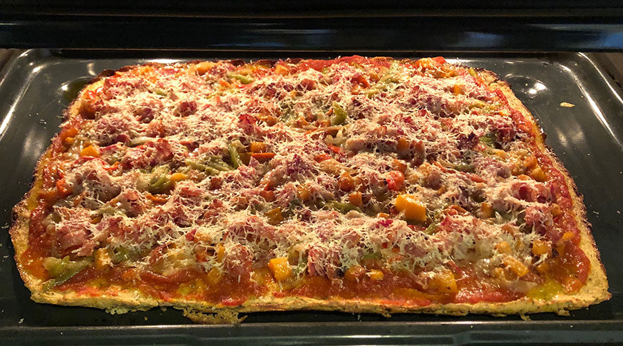 Pizza con masa de coliflor