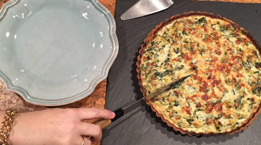 Tartaleta de acelgas, puerros y coliflor