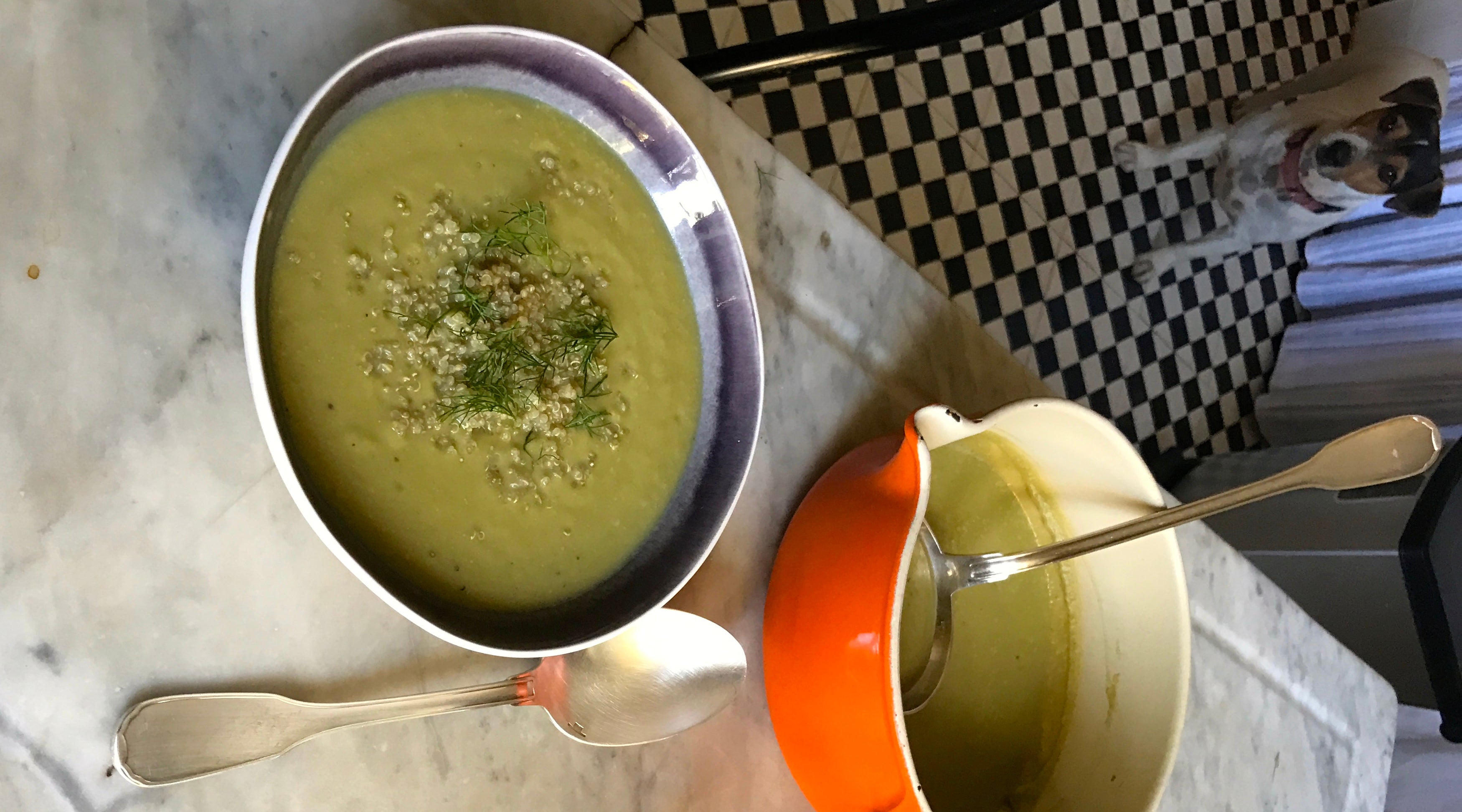 Crema de coliflor, hinojo y brócoli