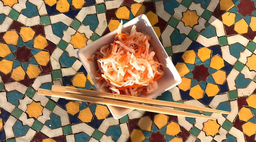 Ensalada japonesa de nabo Daikon y zanahoria