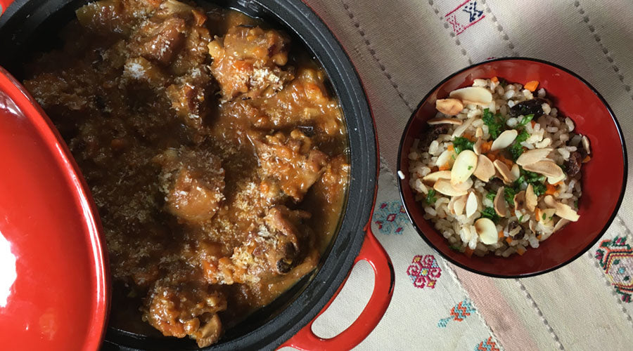 Receta oriental: pollo con leche de coco y piña