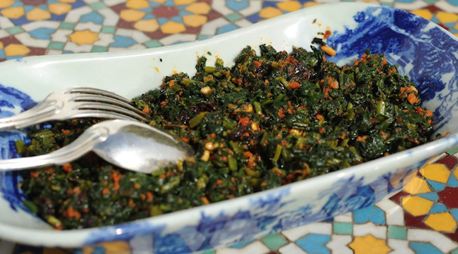 Espinacas a la Ibicenca