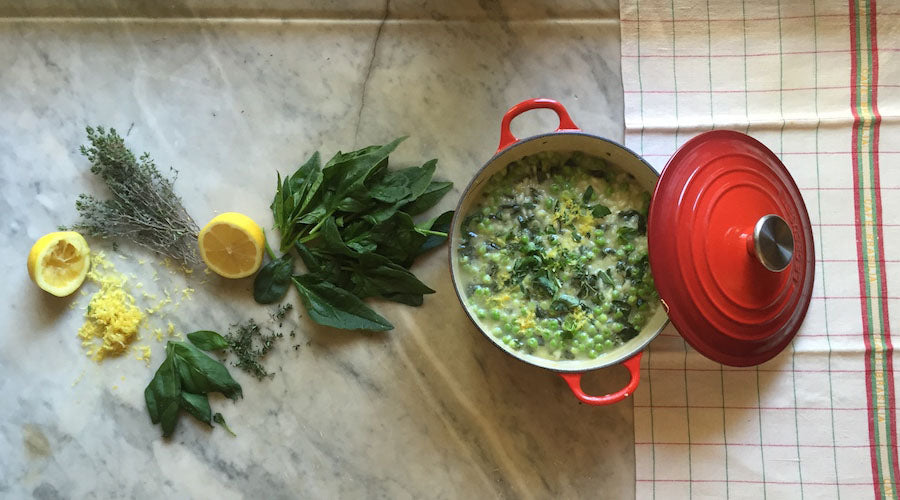 Risoto al limón con guisantes al estilo de Gwyneth