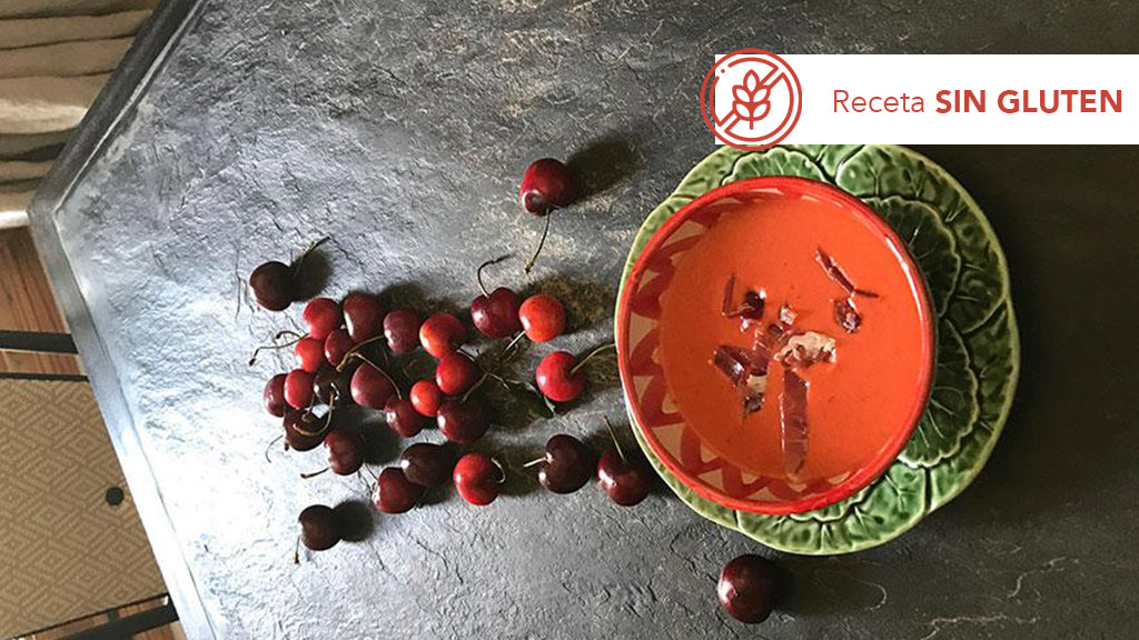 Receta de gazpacho de cerezas con Thermomix