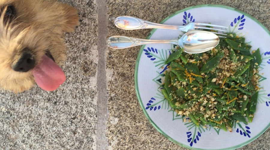 Ensalada de judías verdes con vinagreta de naranja