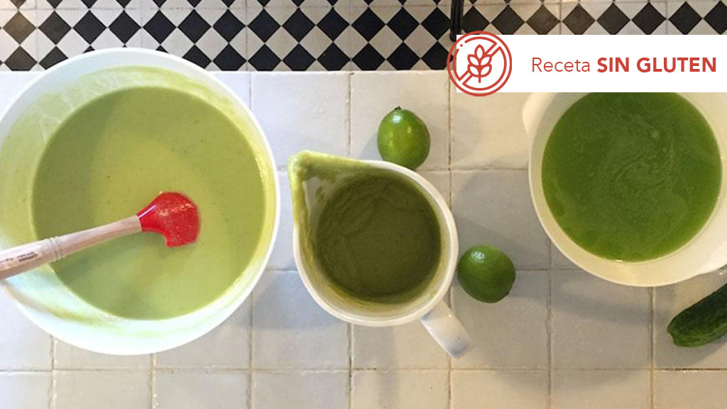 Crema fría de pepino y aguacate