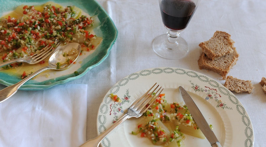 Pencas de Acelgas con Vinagreta