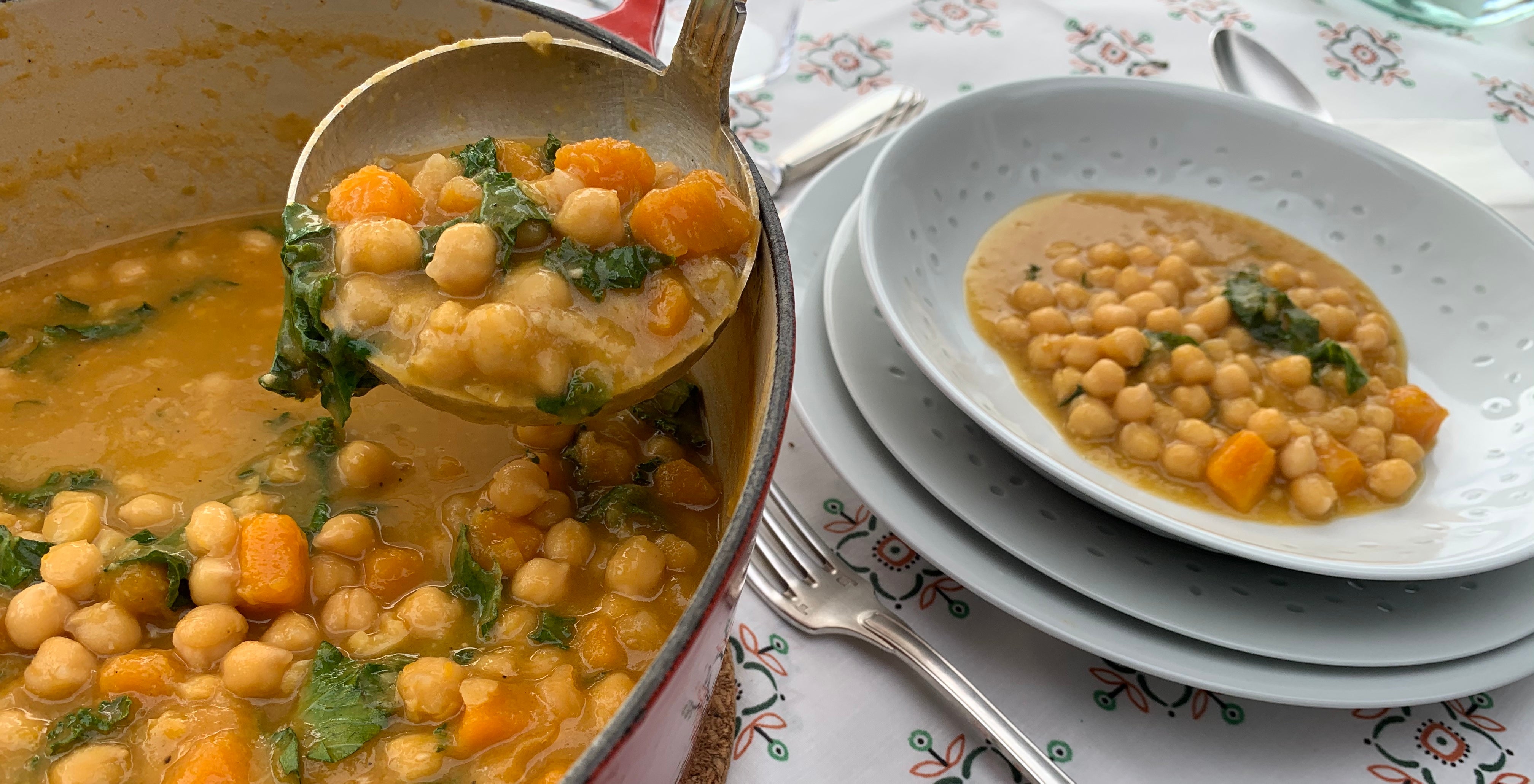 Garbanzos con Verduras y Kale