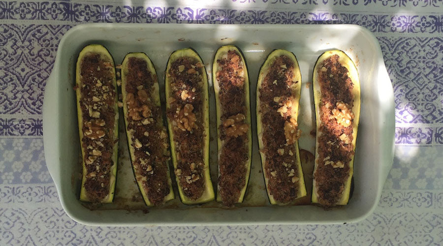 Calabacines rellenos al modo árabe