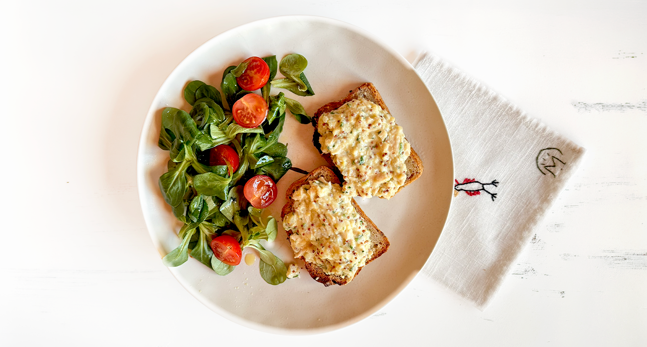 Revuelto Proteico con pechuga de pollo. Cena proteica 2