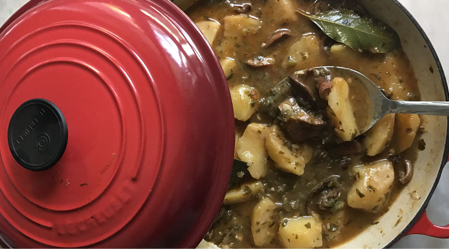 Guiso de patatas con níscalos