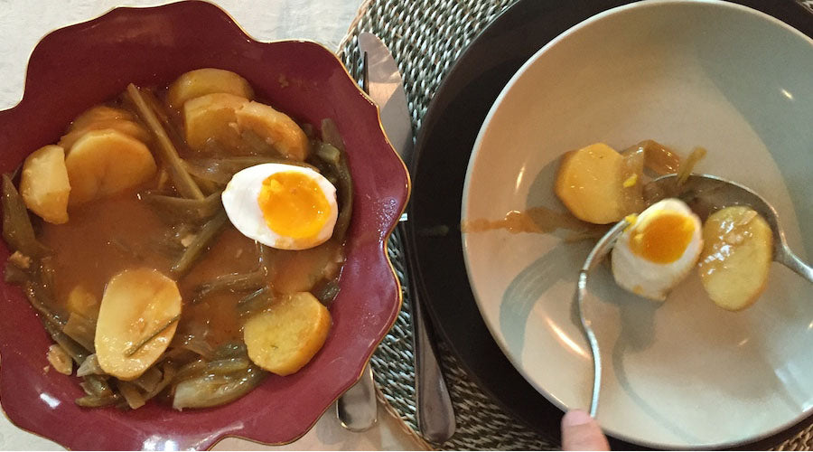 Borrajas con patatas al estilo de la Vera