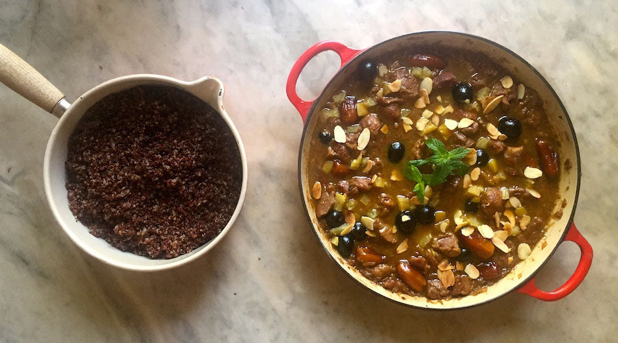 Tahine de cordero con dátiles