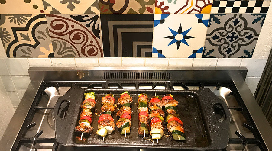 Brochetas de añojo veraniegas