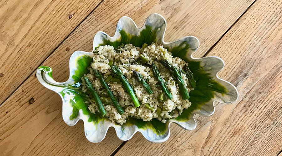 Arroz exprés con espárragos