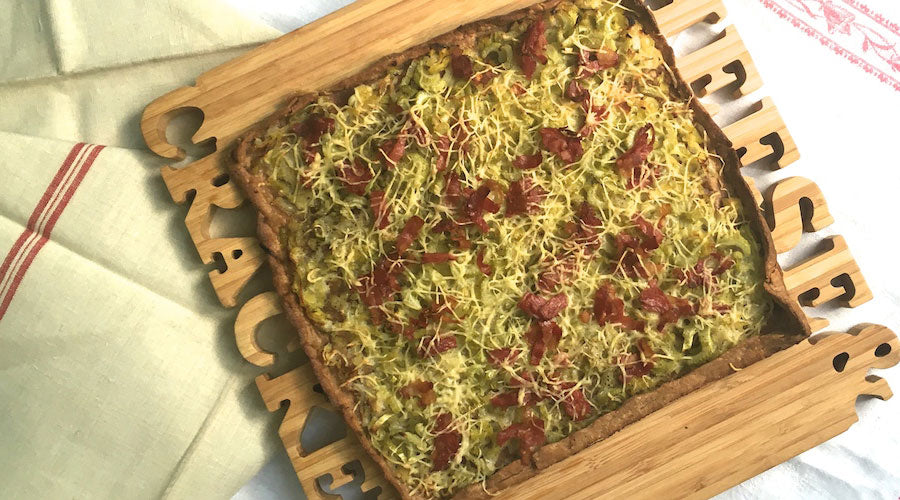 Pizza de puerro y apio