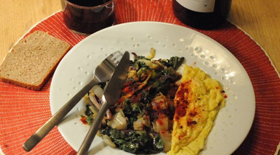 Tortilla de Acelgas, lombarda y repollo