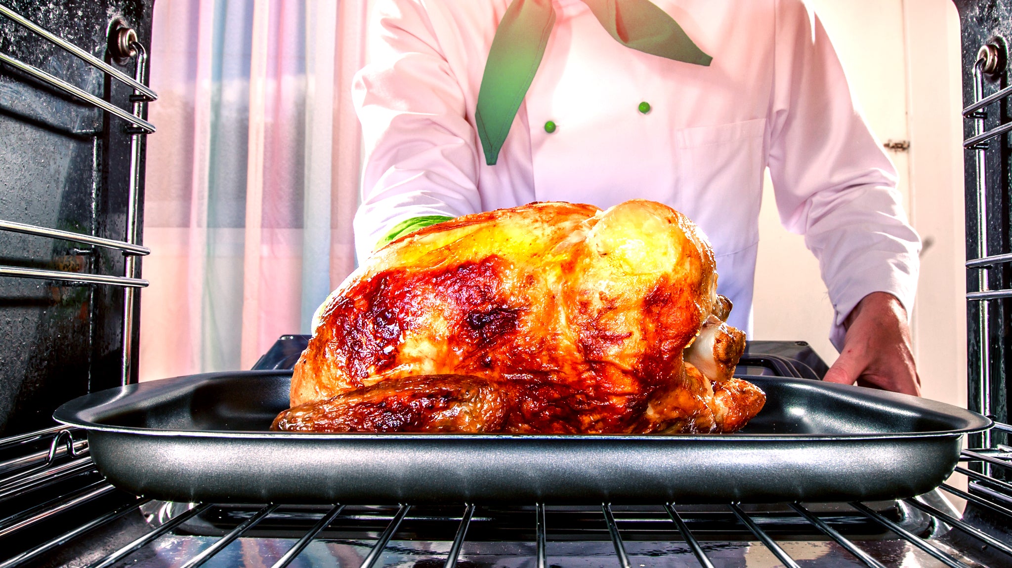 Receta de pollo relleno de Navidad