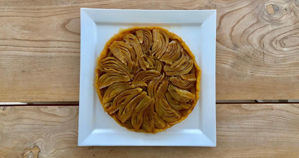 Tatín de hinojo confitado